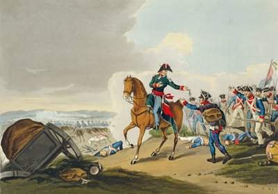 De Prins van Oranje bij de Slag van Waterloo, gegraveerd door Matthew Dubourg uit 